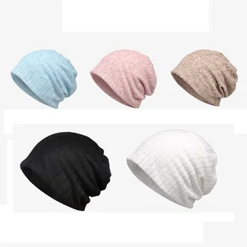 

Beanies Caps For Women Men Breathable Cotton Lace Floral Solid Color Hat Casual Stretchy Summer Sunshade Hats Headwear