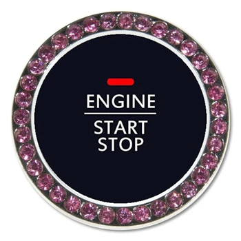 

Car Steering Wheel Cover Decoration Pink Bling Rhinestone Lady Faux leather Anti slip Comfortable