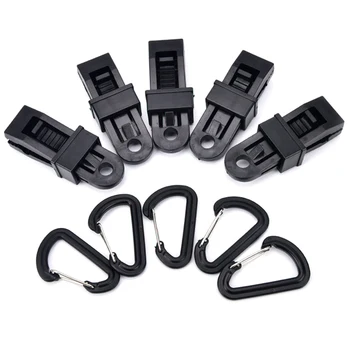

24Pc Tarpaulin Tent Tent Tent Canopy Plastic Clip Camping Carabiner Set-Slide Lock Handle-Very Suitable for Awnings, Agricultura