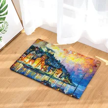 CAMMITEVER Ночной дождь сцена строительство моста вечерний декоративный ковер накидка на мебель чай гостиная ковровая зона ковер