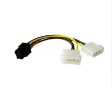 Cheap 2pcs Power cord of computer graphics card: Double 4P to 6p power cord, one branch, two lines, 4P to 6p power cord Cheap 2pcs Power cord of computer graphics card: Double 4P to 6p power cord, one branch, two lines, 4P to 6p power cord