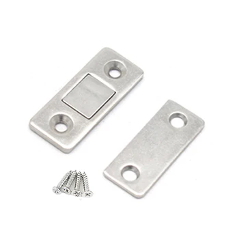 

2/4/8 Pcs/Set Stainless Steel Drawer Magnet Strong Cabinet Door Catch for Furniture Cupboard with Screws Magnetic Latch