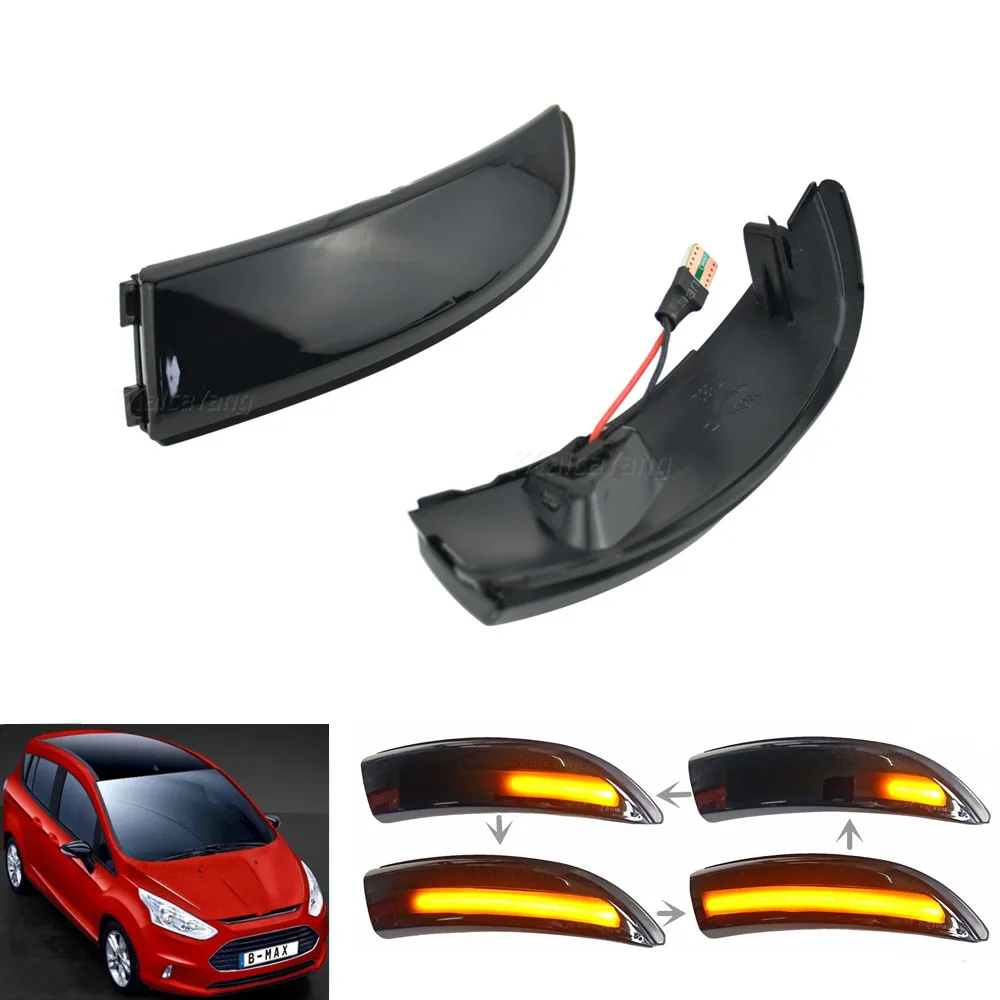 

Dynamic LED Turn Signal Light Flowing Side Wing Rearview Mirror Blinker Indicator For Ford Fiesta Mk7 2008-2017 For Ford B-Max