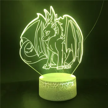 

Alarm Clock Base Cute Little Flying Dragon Atmosphere Touch Sensor Bright Base 7 Color with Remote for Bedside LED Night Light