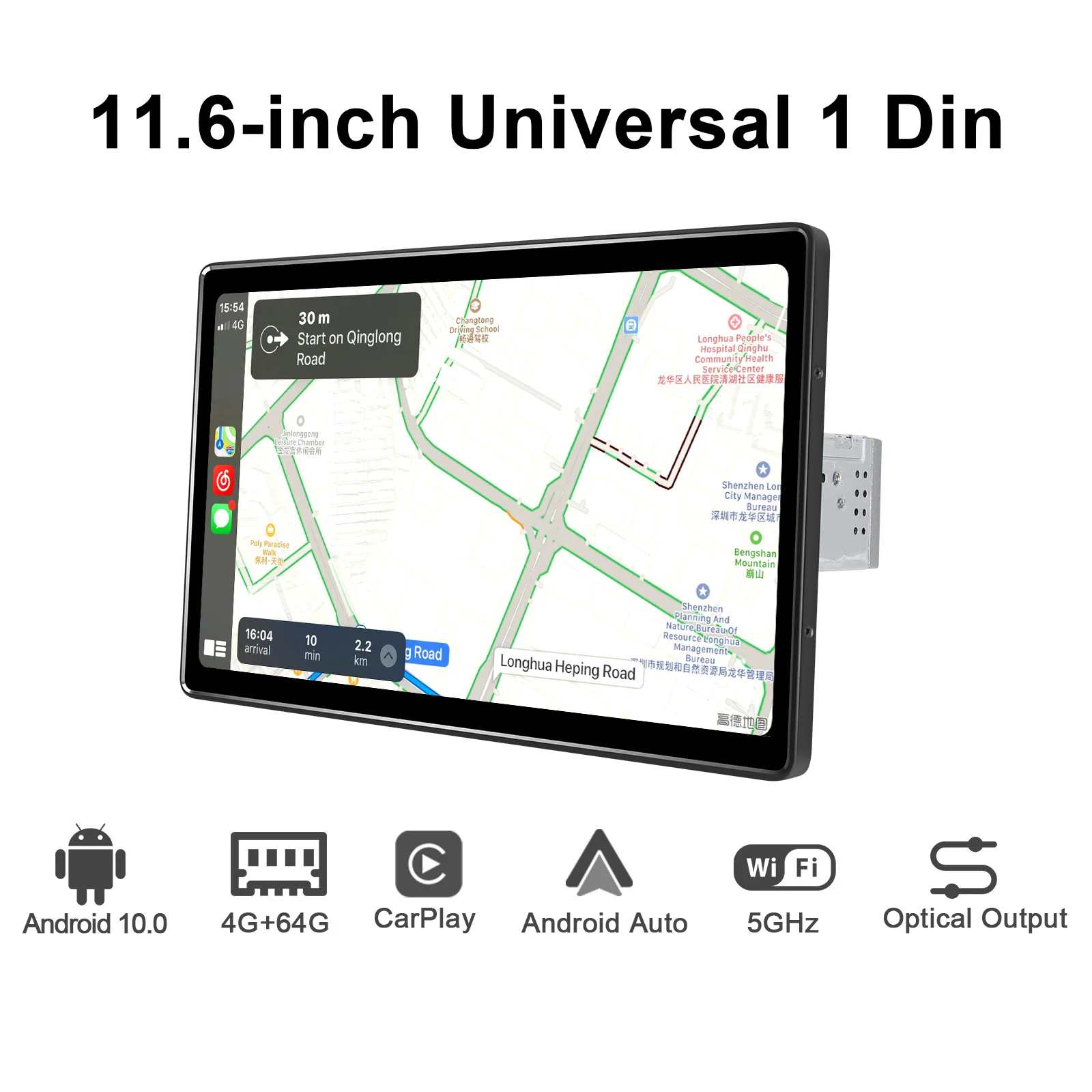 New Product 11.6 Inch Autoradio 1 Din Android 10 Car Radio Stereo 1920*1080 6GB 128GB Head Unit Multimedia Wireless Carplay 4G