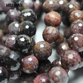 

Meihan natural Myanmar rubyy 11.8-12.5mm faceted (16beads/set/53g) round bracelet for gift or jewelry DIY making deisgn