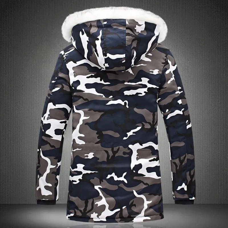 Online Winter Jacke Männer 2020 Heißer Verkauf Camouflage Armee Dicken Warmen Mantel herren Parka Mantel Männlichen Mode Mit Kapuze Parkas Männer m 4XL Plus Größe