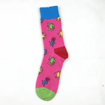 

Hot Sale New Autumn Winter Socks Colorful Fruit Cartoon Men Casual Printed Harajuku Happy Hip Hop Socks Cotton Crew Couple