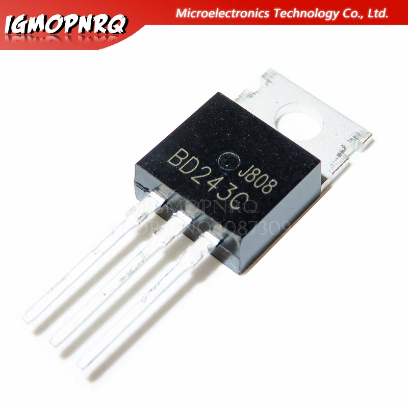 10PCS BD243C TO220 BD243 100V 6A TO-220 Bipolar Transistors NPN General Purpose New Original