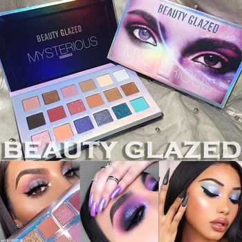 

BEAUTY GLAZED Mysterious Mercury Retrograde Eyeshadow Palette Lasting High Pigment Effect Matte Shiny Glitter Eye Shadow