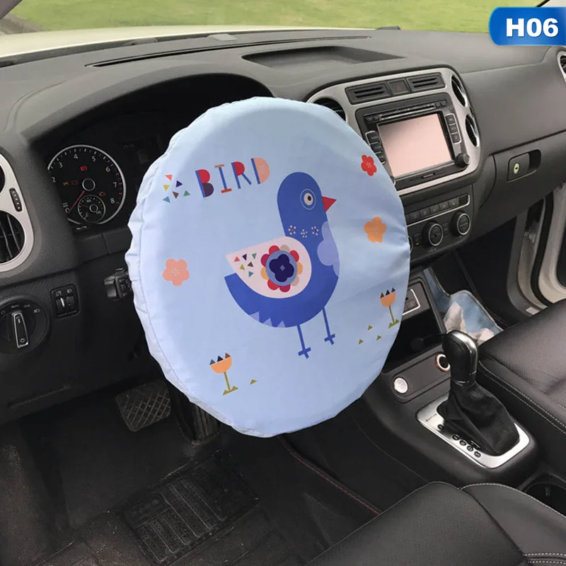 H06 1 шт. против пригорания защита автомобиля солнцезащитный крем автозапчасти крышка рулевого колеса защита от солнца 38 см Диаметр - Название цвета: H06