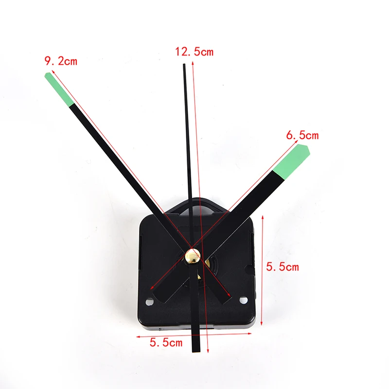 Details about   Green Luminous Quartz Wall Clock Spindle Movement Mechanism Part DIY Repair Kit 