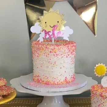 

custom name glitter Sunshine cake topper, My little sunshine cake topper, Personalized Sun birthday party cupcake topper