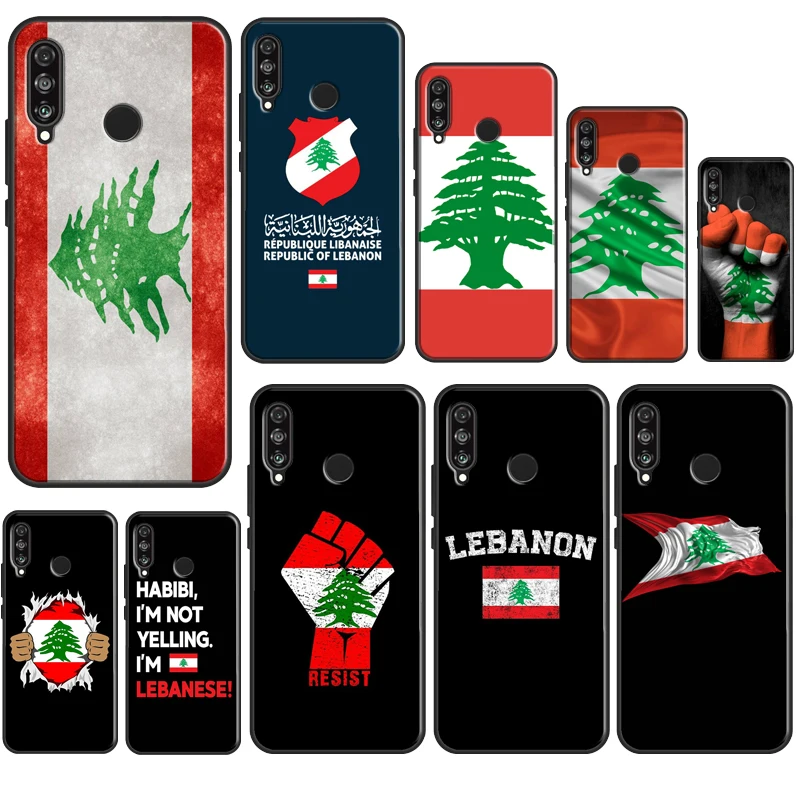 Чехол с ливанским флагом для Huawei P30 Lite P40 P20 P50 Pro Mate 20 Nova 5T P Smart 2019 Honor 50 8X 9X 10i |