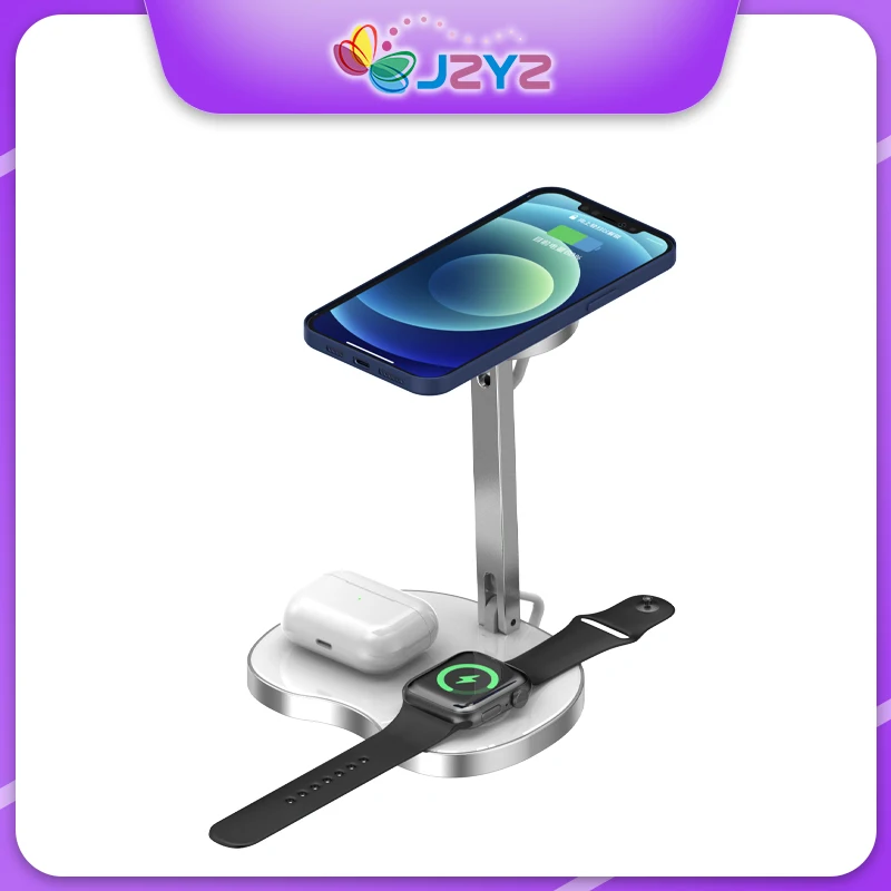 3 in 1 Wireless Charger 15W Fast Charging for iPhone 11 pro/XR/Xs Max Samsung for Apple Watch 5 4 3 Airpods pro with EU Charger