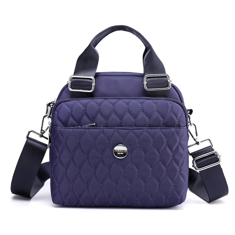 Школьный рюкзак для девочек-подростков Mochila Feminina, женские рюкзаки, нейлоновые водонепроницаемые повседневные сумки на плечо, женский рюкзак - Цвет: Dark Blue