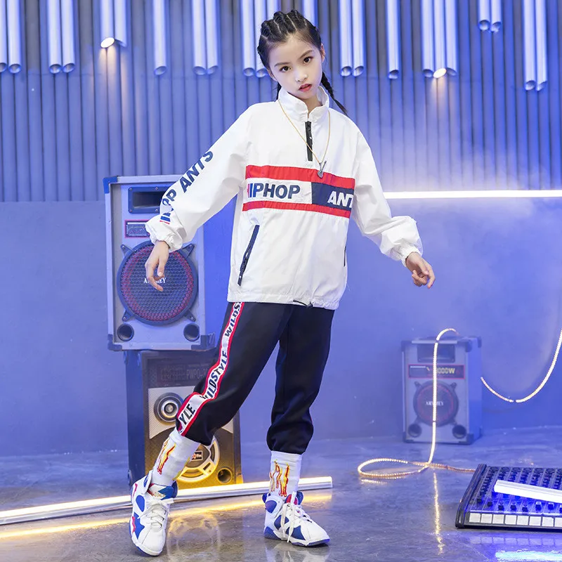 2018 Autumn Boys Girls Street Dance Clothes Suit Children's Fashion Printing Performance Tracksuit Kid Hip-Hop Sportswear Outfit (6)
