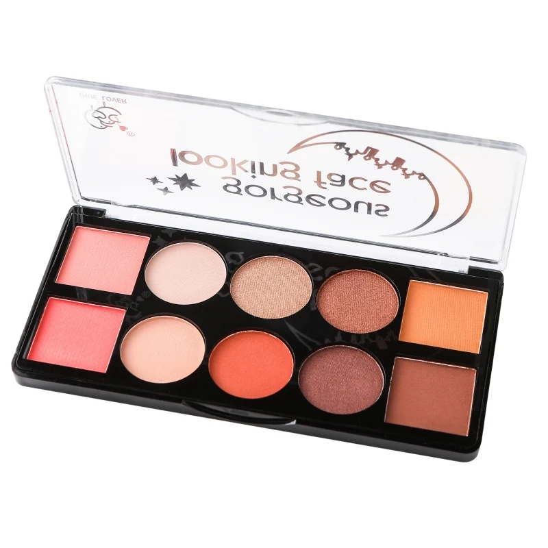 6 Color Eyeshadow 4 Color Blush Palette Waterproof Smudge-proof Matte Shimmer Eye Shadow Blusher