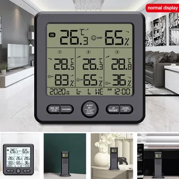 

2 In 1 Home Backlight With Sensors Indoor Outdoor LCD Display Digital Hygrometer Thermometer Temperature Monitor Wireless Office
