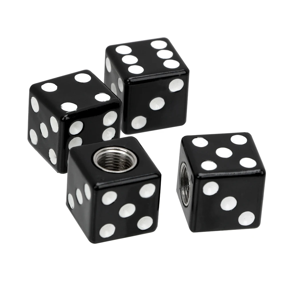 4 шт. универсальный автомобиль Dice шинный воздушный клапан крышки рулевой колонки вентиль шины автомобиля крышки Чехлы авто-Стайлинг Авто украшения аксессуары покрышек