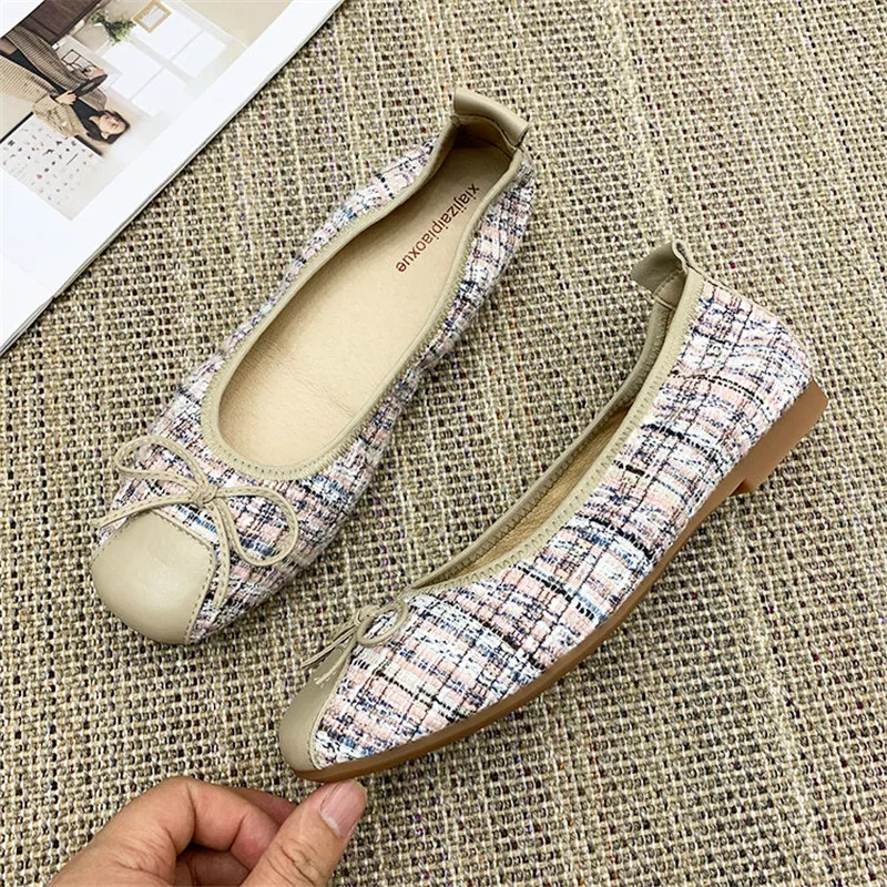 Large Size 34-43 Women`S Ballet Flats Shoes Comfortable Shallow Mouth Pregnant Mother Shoes Flat Soft Bottom Single Lady Loafers (18)