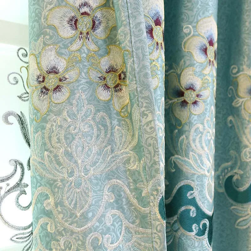Роскошная затемненная занавеска с вышивкой, Европейский тюль, занавеска для окна, s спальня для гостиной, занавески, домашний декор, M113-4 - Цвет: Color 04 Cloth