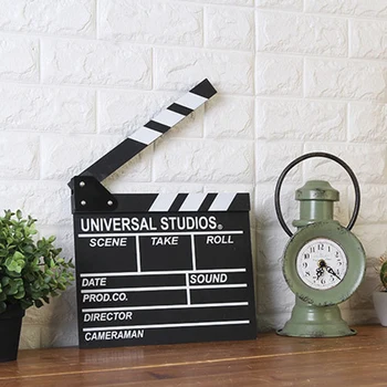 

Wooden Director Movie Scene Clapperboard TV Video Clapper Board Film Photographic Prop Hanging Decorations
