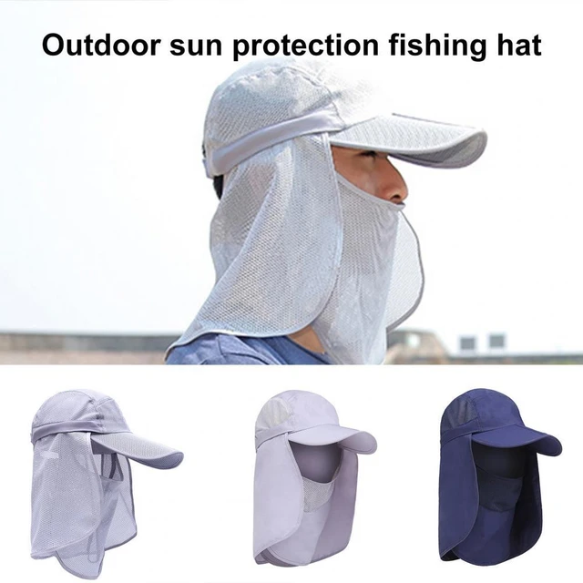 Fishing Hat Foldable Windproof Adjustable Wide Brim Ear Flap Neck