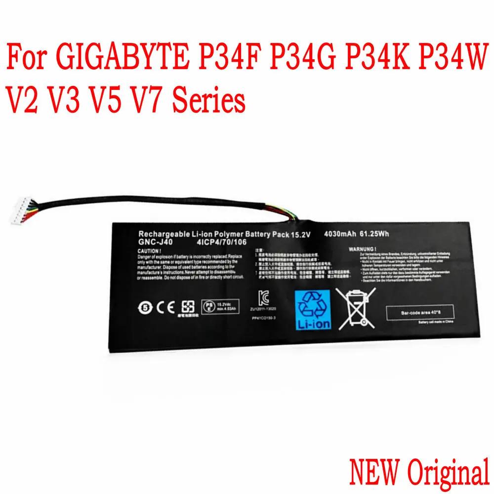 Новый оригинальный аккумулятор для ноутбука GIGABYTE P34F P34G P34K P34W V2 V3 V5 V7 | Компьютеры и