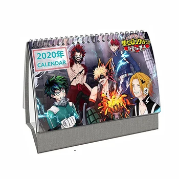 

My Hero Academia Anime 2020 Year DIY Cartoon character Desktop Note Calendar daily Schedule Planner Desk calendar Decoration