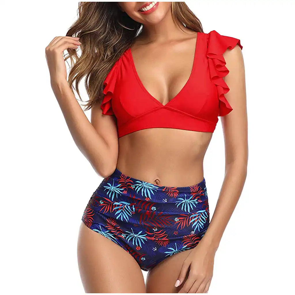 retro halter swimsuit