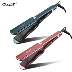 CkeyiN Professional Titanium Flat Iron 44mm Tourmaline  Ceramic Hair Straightener Ion Heating Plate Salon Straightening Device