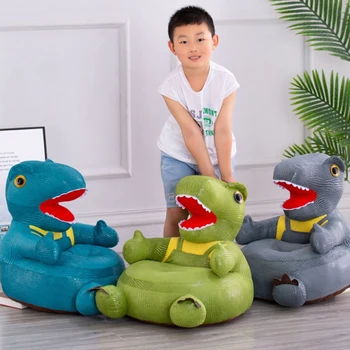 

Upscale Folding Cartoon Dinosaur Seat Comfortable Children Chair Bean Bag Washable Kids Floor Cushions Baby Plush Seat Pads