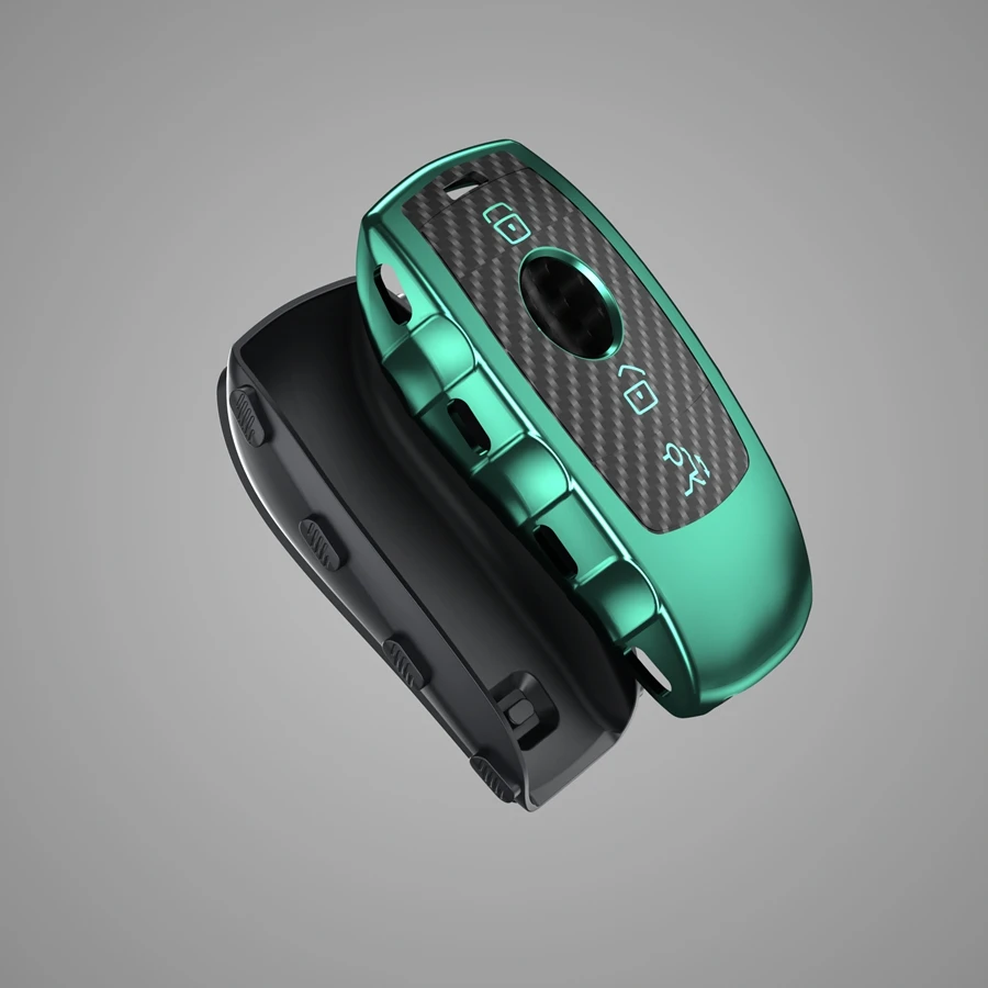 Автомобильный мягкий чехол-держатель для ключей из углеродного волокна и ТПУ для Mercedes Benz E Class W213 E200 E260 E300 E320 аксессуары для салона автомобиля