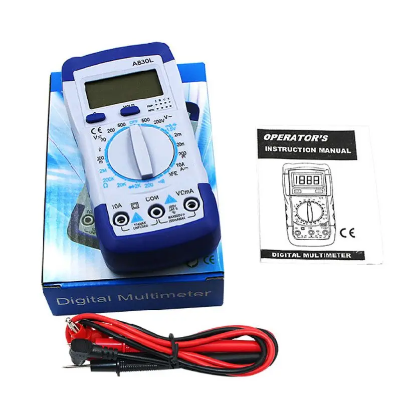 

A830L Digital Hand Held Multimeter Measuring DC AC Multitester Volt Tester
