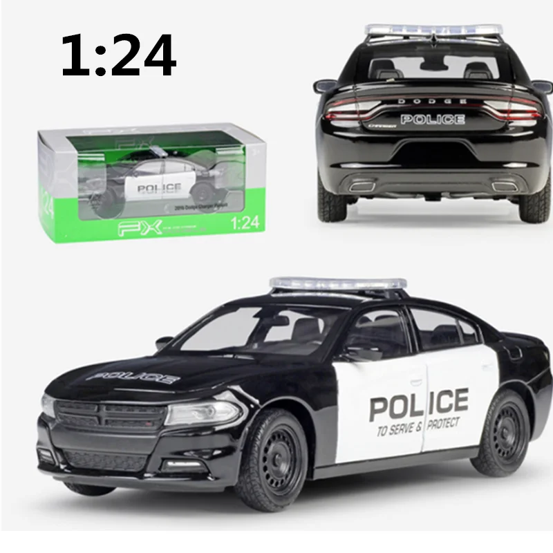 

Collection 1：24 scale 2016 Charger Pursuit Police Car Simulation Alloy Car Model Diecast vehicle display for child adult