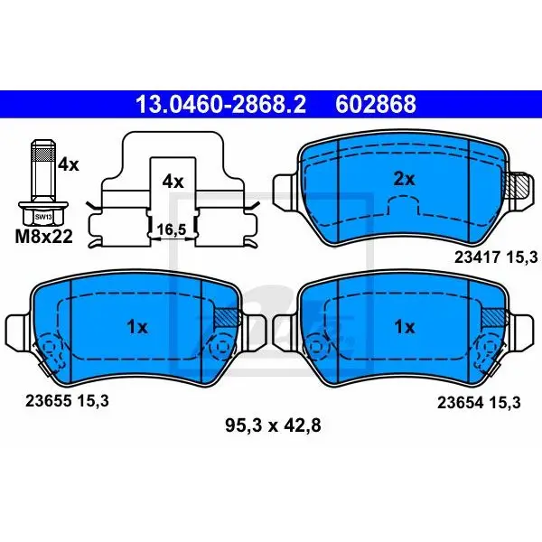 Колодки дисковые з.\ Opel Astra G 1.8-2.2DT 01-04/Zafira 2.2i/DT