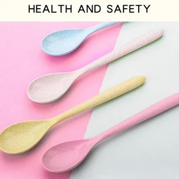 

3Pcs Wheat Straw Tableware Travel Camping Cutlery Fork+Spoon+Chopsticks Sets Portable