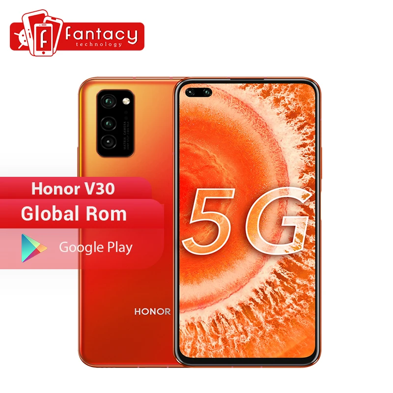  Honor V30 View 30 5G Smartphone Kirin 990 Octa Core 16Core GPU 40MP AI Triple Camera 40W SuperCharg