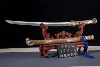 

High Quality Japanese Sword Saber HRC65 Sharp T10 Clay Tempered Blade Copper Handle Sheath Samural Katana Full Tang