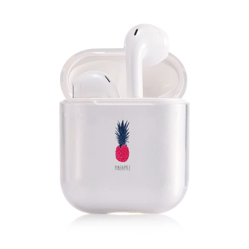 Мягкий милый чехол для наушников apple airpods, роскошные летние фрукты, ананас Airpods чехол в Bluetooth наушники аксессуары