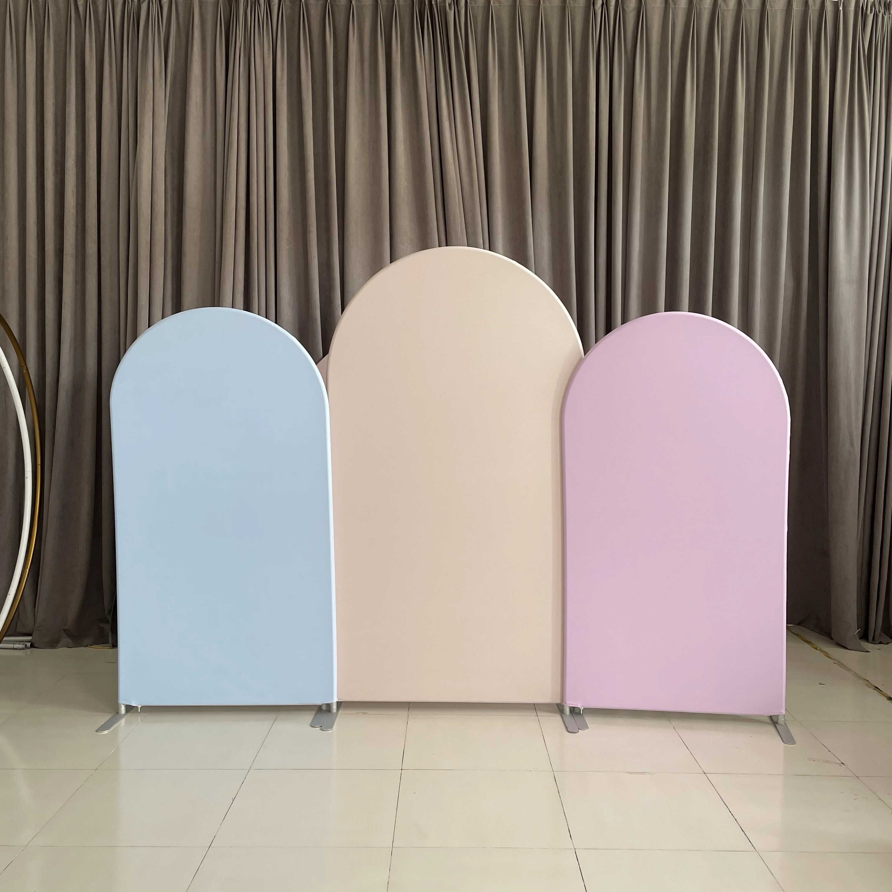 Custom Solid color arch stand and cover backdrop popular party fiesta decoration photo booth background