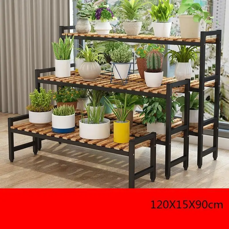 Terraza Estante Rak Bunga Macetas Para Plantas Estanteria Jardin комнатный горшок стойка Dekoration уличная Цветочная Полка Подставка для растений - Цвет: MODEL F