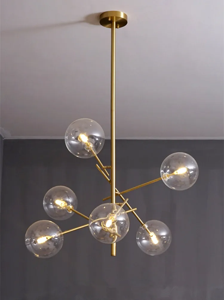 Европейский современный креативный Лаконичный стильный стеклянный подвесной светильник с пузырьками для учебы, гостиной, ресторана, кафе, декоративная лампа