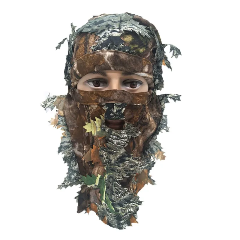 3D унисекс охотничьи армейские открытый листьев слепой маска многофункциональный кемпинг бионический камуфляж шлем тактическая маска шапки 12