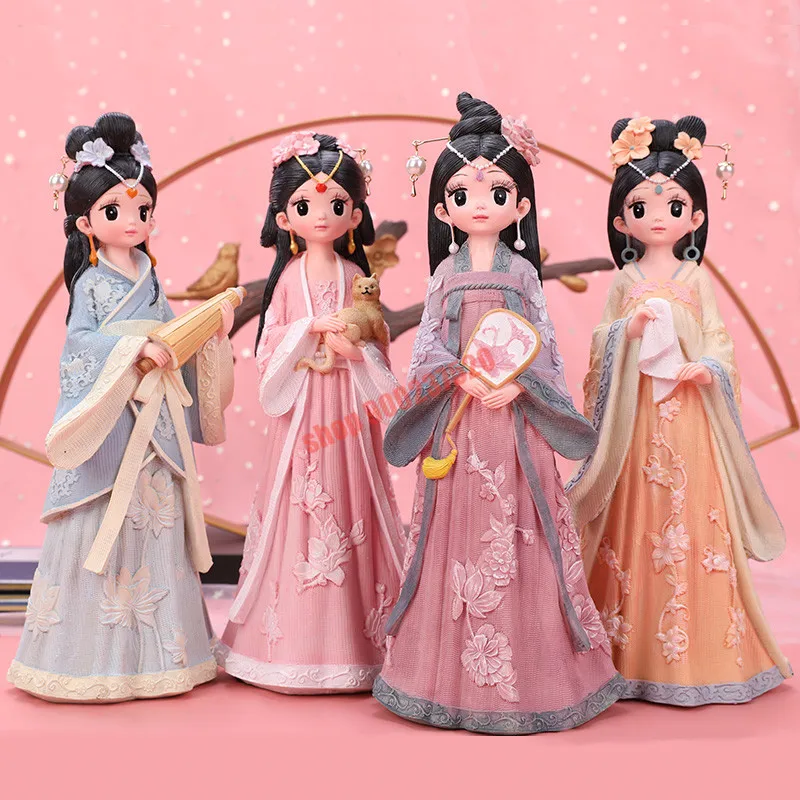 Древние украшения для девочек Hanfu дворцовая древняя таможенная кукла девичье