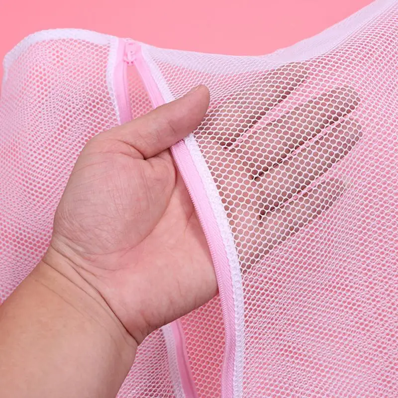 3 Size Printing Zippered Mesh Laundry Bag Polyester Washing Net Bag For Underwear Sock Washing Machine Pouch Clothes Bra Bags