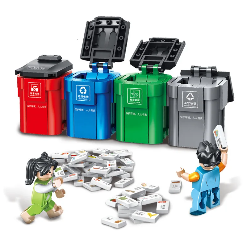 Online PANLOS 660002 Ideas Series clasificación de basura camión de limpieza bloques de construcción educativos DIY niños juguetes Legoings City