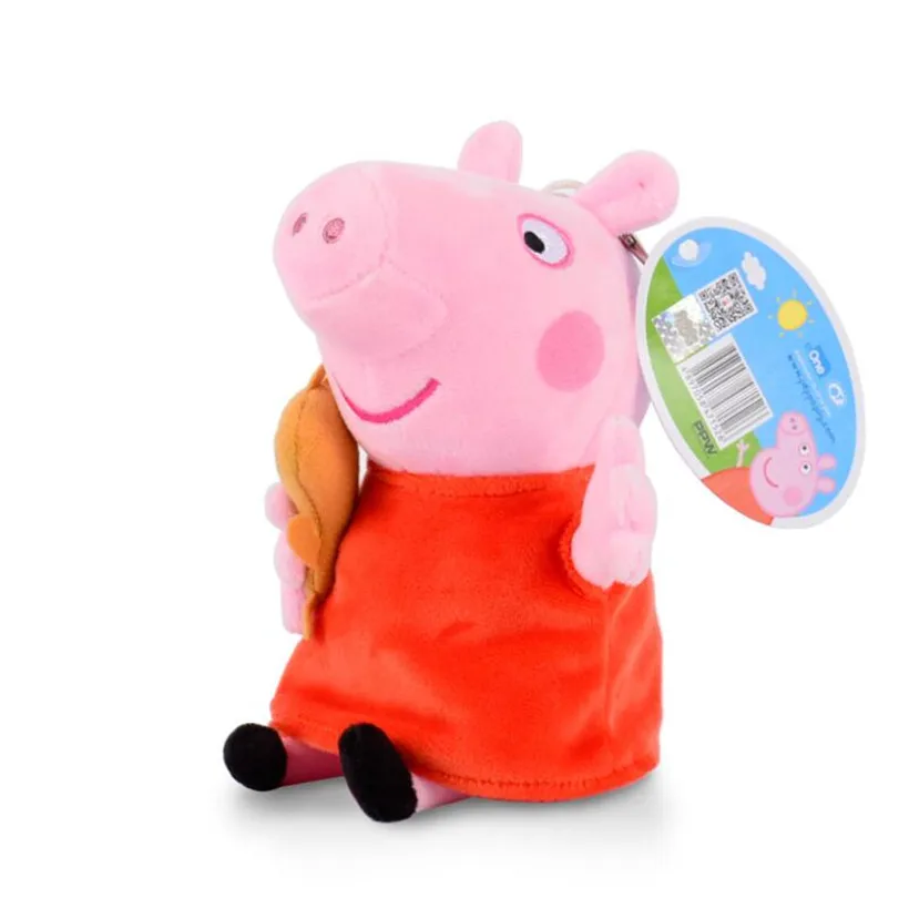 Peppa 1 19 см Свинка Пеппа Джордж семья папа мама Pelucia Мягкая Плюшевая Кукла игрушки для детей Подарки - Цвет: Peppa 1
