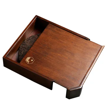 

Tea Storage Box Bamboo Drawer Puer Tea Box Caddies Chinese Kung Fu Tea Set Accessories Puer Cake Holder Decoration Crafts Boxes